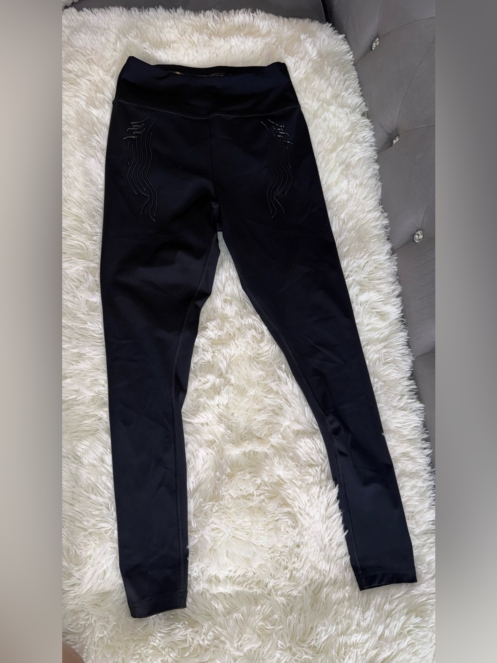Gymshark Black High-Waist Jeggings with Subtle Stitch Detail